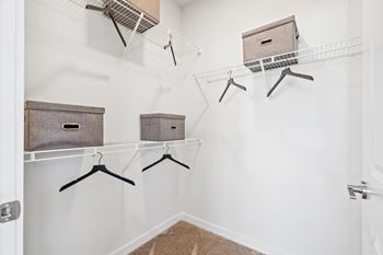 Walk-In Closet With Built-In Shelving